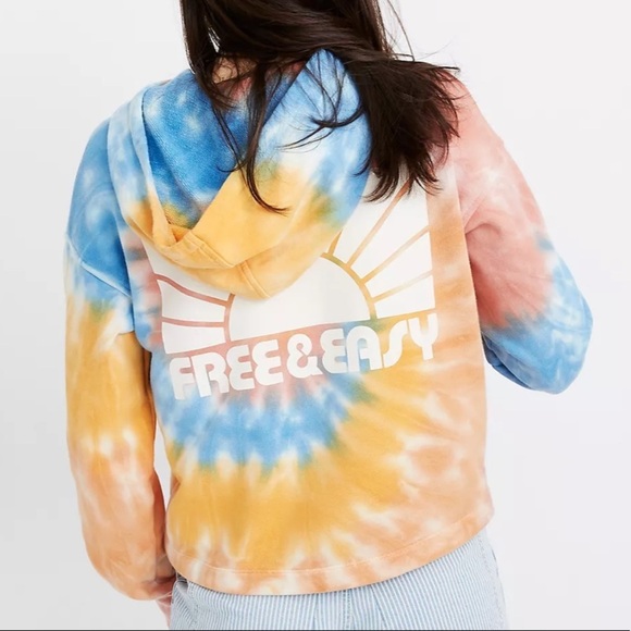 NWT madewell x free & easy tie-dye hoodie - Picture 3 of 6
